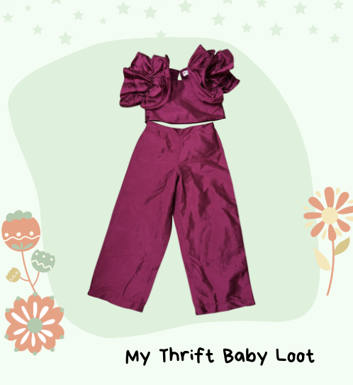 Preloved girls co ord set (4-6 years) - Hot pink